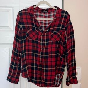 Cotton On Red Checkered Flannel Size S